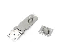 Verrou Tour de Porte Loquet de porte hangar Cadenas tiroir en acier inoxydable Moraillon Fermoir Serrure maison Boulon Boucle Vis sécurité(Silver 4 inch)