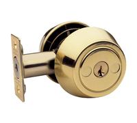 Verrou tubulaire double entrée à axe réglable 60 - 70 mm laiton poli TESA 517U0LP