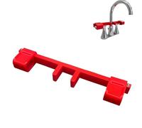 Verrou universel de poignée de robinet pour double évier, protection de sécurité pour enfants et animaux domestiques avec fixation centrale de tuyau, verrouillage de poignée de robinet à installation