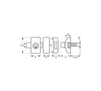 Verrou universel THIRARD double cylindre languette HG5 + 3 clés - 000804