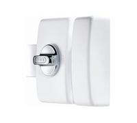 Verrou - - V83 Cb 45 W Ek - Coffre Blanc, Gâche En Acier, Pene En Acier Chromé - Double Cylindre