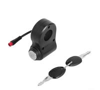 Verrouillage d'allumage à 2 broches pour scooter électrique Kukirin G2 Pro/Max avec connecteur rouge pour une sécurité accrue et une installation facile, ABS noir