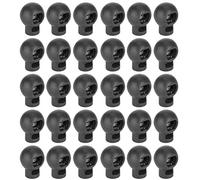 Verrouillage de cordon, 300 pièces, Clip à ressort en forme de boule à trou unique pour corde en plastique, accessoires de bagages (Black)