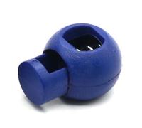 Verrouillage de cordon à ressort, extrémité à trou unique, boutons de fixation ronds, bouchon à bascule coulissant pour sac à dos, lacets, vêtements de sport (Bleu roi)