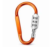 Verrouillage De Mousqueton, Pince Pour Chaîne En D Avec Crochet, Sac De Voyage, Sécurité, Verrouillage Du Cadenas à Mousqueton Et Cadenas(Orange)