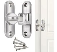 Verrouillage de porte coulissante 90/180 degrés Garn Porte verrouille zinc alliage à angle droit de verrouillage Flip Gate pour armoires Baie salle bain, argent