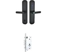 Verrouillage de porte intelligent, connexion Bluetooth, empreinte digitale biométrique, noir 6068 carré