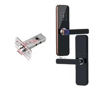 Verrouillage de porte intelligent, déverrouillage biométrique par empreinte digitale, taxe e, langue unique-50, noir