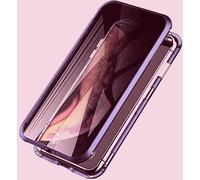 [Verrouillage de Sécurité]Coque Anti-Espion Magnétique Adsorption pour Samsung Galaxy A55,Protection de Caméra,Anti Peeping CoqueÉtui , Écran en Verre 9H.Aluminium Cadre.Anti-Regards Flip.