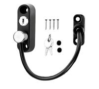 Verrouillage de sécurité de fenêtre - Limiteur de sécurité enfant, lot de 4 restricteurs réglables, acier renforcé ergonomique avec boutons | Garde-ventilation simple pour la maison, fenêtres