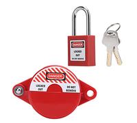 Verrouillage de Vanne et Cadenas de sécurité Sonew, Poignées de Vanne de Diamètre 25 à 64 Mm, Dispositif de Verrouillage sécurisé Rouge pour Gaz, Compteur D'eau, Vannes de