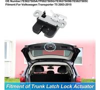 Verrouillage De Verrou D'Actuateur Hayon Arrière Pour Volkswagen Transporter T5 2003-2015 Verrou Hayon Arrière No.7E5827505A/7P0827505G/7E5827505B/7E5827505C Plastique Noir Métal