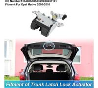 Verrouillage De Verrou De Coffre Arrière Pour Opel Meriva 2003-2010 Verrou De Hayon Arrière No.5134083/90563999/90457141 Plastique Noir Métal