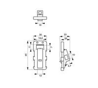 Machoire de consignation THIRARD anse inox D.50 mm L.139 mm pour 8 cadenas - 091304