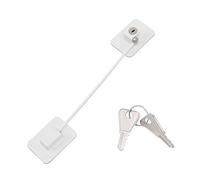 Verrouillage du réfrigérateur, 10.4x1.7x0.7 pouce Blanc ABS Sécurité pour enfants Lock avec 2 touches pour le tiroir de porte de fenêtre de placard de congélateur