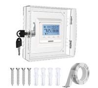Verrouillage du Thermostat, composant Solide avec fenêtre Transparente, boîtier de Couvercle de Thermostat en Plastique pour Une Facile, boîte de contrôle de la température Domestique