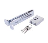 Verrouillage du volant Pédales de verrouillage de voiture Alarme en acier inoxydable Anti-vol automatique 8 trous Verrouillage d'embrayage Protection du véhicule Sécurité de la pédale de frein de voit
