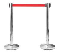 Verrouillage en acier inoxydable argenté, système de gestion personnelle pour événements, supermarchés et queues | antirouille, durable et stable, idéal pour la sécurité et l'ordre