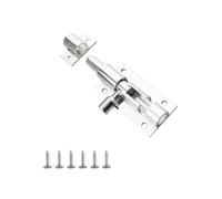 verrouillage en acier inoxydable, Loquet coulissant en alliage d'aluminium for porte, portail, fenêtre, abri de jardin, multicolore, 6,3 cm(Silver)