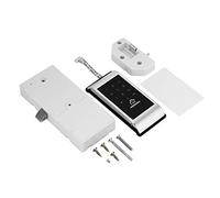 Verrouillage par mot de passe à clavier tactile, casier codé pour armoire de sécurité électronique numérique, matériau en alliage de zinc de haute qualité avec système de double (Argent)