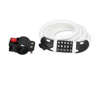 Verrouillage par mot de passe pour vélo, serrure à combinaison de code à 5 chiffres, sécurité de vélo, anneau antivol, matériau ABS haute résistance pour vélos, motos, scooters, (Blanche)