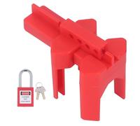 Verrouillage Robinet à Boule Réglable 38mm, Ensemble de Sécurité en Acier Inoxydable et PP - Protection Antimauvaise Manipulation, Serrure Secure avec Clé Non Retirable, Pour