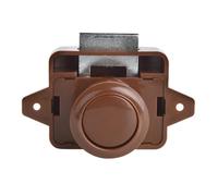 Verrous à bouton-poussoir 26 mm for camping-car, caravane, bateau, mobil-home, armoire et tiroir (lot de 10)(Big Brown)