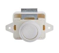 Verrous à bouton-poussoir 26 mm for camping-car, caravane, bateau, mobil-home, armoire et tiroir (lot de 10)(Big White)