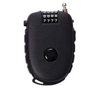 Verrous à combinaison rétractables à 4 chiffres - Sécurité de câble portable - Accessoire de voyage anti-vol - Pour valise, sac à dos, casque, caméra, kayak et équipement d'extérieur