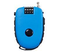 Verrous à combinaison rétractables à 4 chiffres - Sécurité de câble portable - Accessoire de voyage anti-vol - Pour valise, sac à dos, casque, caméra, kayak et équipement d'extérieur