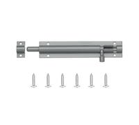 Verrous à PêNe Serrure de fenêtre en alliage d'aluminium 2 à 8 pouces, noir argent, charnière sécurité, serrure porte garde-robe, boulon boucle, raccords meubles(Grey,4inch)