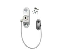Verrous de fenêtre de sécurité pour - Câble entrebâilleur de fenêtre en UPVC pour la sécurité - Bouchon verrouillable avec clés pour éviter les chutes - Ajustement universel pour fenêtres à