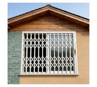 Verrous de fenêtre et Barres de sécurité Robustes en Alliage d'aluminium, grilles de sécurité Pliables pour fenêtres de sous-Sol et intérieures, barrière en Maille Durable (L 59 x H 83 po /