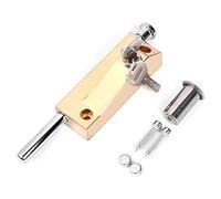 Verrous de porte en acier inoxydable universels (dorés), verrou de sécurité pour usage interne et externe, incluant les accessoires et raccords (vis et 2 clés) pour chambre, abri de jardin, garage