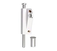 Verrous de porte, verrou de sécurité domestique, verrou de sécurité for enfants, en alliage de zinc, verrou antivol automatique au sol, verrou de porte tournante en verre(Knob type silver)