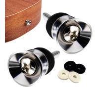 Verrous de sécurité en métal à dégagement rapide, boutons de verrouillage de sangle de guitare - à tête plate pour sangle, accessoires de prise en main sécurisée, lot de 2 broches acoustiques