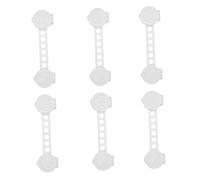 Verrous de Sécurité pour Armoires Bébé 6 Pièces Abs Blanc | Installation Adhésive, pour Lave-linge et Réfrigérateur, Usage Domestique, Lot de 6
