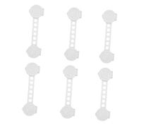 Verrous de Sécurité pour Bébés 6 Pièces Abs Blancs pour Armoires et Frigo | Installation Adhésive, Usage Maison, Protège Tiroirs et Portes, Lot de Six, pour Garçon et Filles et Tout-petits