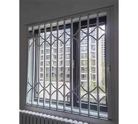 Verrous de sécurité pour fenêtre blanche, écran anti-effraction avec barres de sécurité, couvercle intérieur de prévention des chutes, portail pliable en aluminium pour F