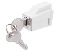 Verrous de sécurité pour fenêtre coulissante, butée de verrouillage de porte en acier inoxydable, serrure de cadre de porte réglable, butée de limite de fenêtre (blanc)