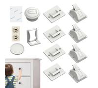 Verrous magnétiques pour armoire - Serrures invisibles pour tiroir de sécurité enfant, loquets de porte d'armoire, armoires de cuisine sécurisées, matériel de sécurité pour enfants, 14,9 x 16,8 x 4 cm