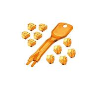 LINDY Verrou port LAN RJ45 jeu de 10 orange avec 1 clé 40480