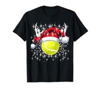 Verrücktes Xmas Sport Tennis Tennis Ball mit Sprücktes T-Shirt