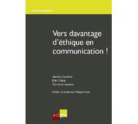Vers d avantage ethique en communication - COBUT E. CATELLANI A. - Edi Pro - broché - Essai