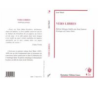 Vers libres Anthologie poétique - José Marti - L'harmattan - broché - Livre