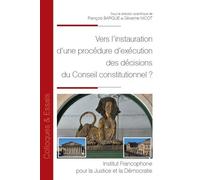 Vers l'instauration d'une procédure d'exécution des décisions du Conseil constitutionnel ? - Séverine Nicot - Fondation Varenne - broché - Etude