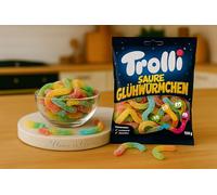 Vers LuiSants - SANS LACTOSE - SANS GLUTEN - aure Glühwürmchen - acidulés - Idéaux pour les amateurs de douceurs acidulées - Compatible avec Trolli - 150g - 429