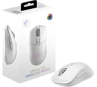 Versa 300 Wireless White Souris Gaming - Capteur Optique 8000 Dpi, Taux De Rapport 1000 Hz, Symétrique, Micro-Switches Kailh 30M+ Clics, 6 Boutons, Batt. 50H, Latence 1Ms, Rgb, 60G - Avec/Sans Fil