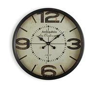 Versa Antiquites Horloge Murale pour la Cuisine, Le Salon, la Salle à Manger ou la Chambre. Pendule Murale, Dimensions (H x l x L) 50 x 13,5 x 50 cm, Métal, Couleur: Noir