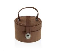 Versa Boîte à bijoux marron en bois miroir MDF 11,5 x 8 x 11,5 cm